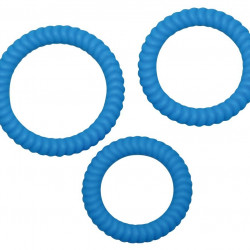 Набор из трех синих силиконовых колец